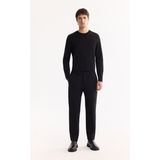 AVVA Erkek Siyah Yani Lastikli Bi-Stretch Hafif Slim Fit Pantolon A52Y3213 - 33