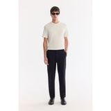 AVVA Erkek Siyah Yanı Lastikli Kırışmaz Teknik Kumaş Slim Fit Chino Pantolon A61Y3077 - 32