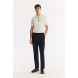 Avva Erkek Siyah Yanı Lastikli Pileli Soft Touch Nefes Alan Relaxed Fit Pantolon A61Y3046