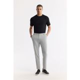 Avva Erkek Slim Fit Açık Gri Beli Lastikli Bi-Stretch Teknik Kumaş Pantolon A51Y3077