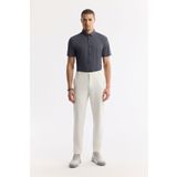 Avva Erkek Slim Fit Kırık Beyaz Beli Lastikli Bi-Stretch Teknik Kumaş Pantolon A51Y3077