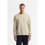 Avva Erkek Taş Regular Fit Bisiklet Yaka Baskılı Bi Stretch Interlok Sweatshirt A51y1235