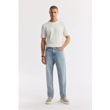 Avva Erkek Tokyo Straight Fit Açık Mavi %100 Pamuk Jean Pantolon A51Y3546