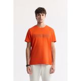 Avva Erkek Turuncu Bisiklet Yaka Bi-Stretch İnterlok Regular Fit T-Shirt A51Y1021 - M
