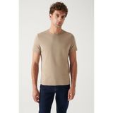 Avva Erkek Vizon Basic Pamuklu T-shirt E001000