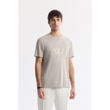Avva Erkek Vizon Bisiklet Yaka Baskılı Soft Touch Regular Fit T-Shirt A51Y1106 - XL