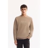 Avva Erkek Vizon Bisiklet Yaka Pamuklu Bi-Stretch Baskılı Regular Fit Sweatshirt A52Y1289