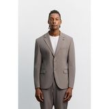 AVVA Erkek Vizon Mono Yaka Kırışmayan Teknik Kumaş Comfort Slim Fit Ceket A62Y4009 - 54