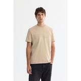 Avva Erkek Vizon Regular Fit Bisiklet Yaka Gofreli Elastan T-Shirt A42Y1004