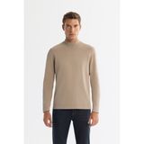 AVVA Erkek Vizon Yarım Balıkçı Yaka Rayon Tüylenmeyen Regular Fit Triko Kazak A42Y5100 - 2XL