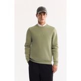 Avva Erkek Yeşil Bisiklet Yaka Pamuklu Şardonlu Baskılı Regular Fit Sweatshirt A52Y1327