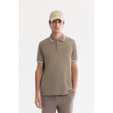 Avva Erkek Yeşil Kıvrılmaz Polo Yaka Pamuklu Teknik Kumaş Regular Fit T-Shirt A61Y1097 - XS