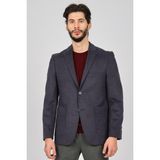 Avvenente Erkek Slim Fit Spor Yün Ceket 0141004 Lacivert - 48