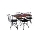 Avvio 60X120 Defne 4 Kişilik Yemek Masası Mutfak Masası Masa Sandalye Oval Kenar