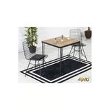 Avvio 70X70 Eylül 2 Kişilik Yemek Masası Takımı-Mutfak Masası Takımı- Ceviz Oval Kenar