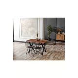 Avvio 80X120 Doğal Kütük 4 Sandalyeli Yemek Masası Takımı-Mutfak Masası Takımı