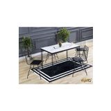 Avvio 80X120 Mera 4 Kişilik Yemek Masası Takımı-Mutfak Masası Takımı-Beyaz Oval Kenar