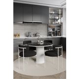AVVİO Ares Bohem Lake Mdf Ayak 4'lü Teddy Sandalye 90x90 Masa Sandalye Takımı