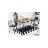 Avvio Arya 4 Kişilik 80X120 Yemek Masası Takımı-Mutfak Masası Takımı-Akça Oval Kenar
