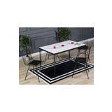 Avvio Arya 4 Kişilik 80X120 Yemek Masası Takımı-Mutfak Masası Takımı- Düz Beyaz Oval Kenar
