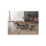 Avvio Arzu Doğal Ağaç Kütük Yemek Masası Mutfak Masası 80X180