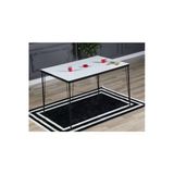 Avvio Arzu Yemek Masası Takımı-Mutfak Masası Takımı-Beyaz 60X120 Oval Kenar