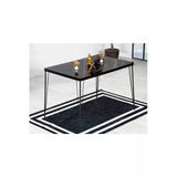Avvio Beren Yemek Masası Takımı-Mutfak Masası -Siyah Mermer Desenli 80X120