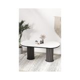 Avvio Brita Ptt Lake Mdf Beyaz Ayakli 80x140 Mutfak Masasi Yemek Masasi Beyaz