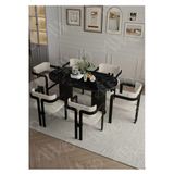 Avvio Calina Ptt Lake Mdf Ayak 6'Lı Tokyo Metal Demonte Sandalye 80X160 Masa Sandalye Takımı