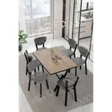 Avvio Elma Sandalye 80x140 Yemek Masası Mutfak Masası 6 Kişilik Masa Sandalye Takım Akça