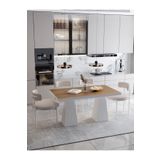 Avvio Fiare Lake Mdf Ayak Teddy Sandalye 80X140 Yemek Masası Mutfak Masası 4 Kişilik Masa Sandalye Takım