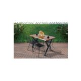 Avvio Kahverengi Kütük Bahçe Masası 4 Kişilik 80X120 Cm