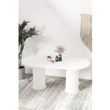 AVVİO Kiev Bohem Lake Mdf Beyaz Ayaklı 80x140 Mutfak Masası Yemek Masası