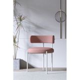 Avvio Lena Beyaz Teddy Sandalye Yemek Odası Sandalyesi Mutfak Masası Sandalyesi Pudra