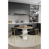 Avvio Lorea Ptt Lake Mdf Ayak 4'lü Teddy Sandalye 90x90 Masa Sandalye Takımı ( Sandalye Bukle Kumaş) AKÇA