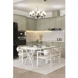 Avvio Loren Tokyo Demonte Sandalye 80X120 Yemek Masası Mutfak Masası 4 Kişilik