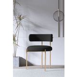 AVVİO Matilda Gold Metal Rols Mutfak Sandalyesi Yemek Odası Sandalyesi Makyaj Sandalyesi (TEDDY SANDALYE)