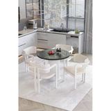 Avvio Matris Ptt Lake Mdf Ayak 4'Lü K 4'Lü 4'Lü Tokyo Metal Demonte Sandalye 90X90 Masa Sandalye Takımı