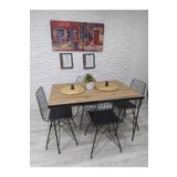 Avvio Mercan 4 Kişilik 60-120 Yemek Masası Takımı-Mutfak Masası Takımı-Balkon Masa Takımı Oval Kenar