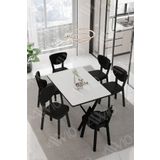 Avvio Mida Elma Sandalye 80X140 Yemek Masası Mutfak Masası 6 Kişilik Masa Sandalye Takım