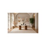 AVVİO NOA Bohem Ayak Oval Yemek Masası 80x140 Mutfak Masası