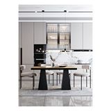 Avvio Pietro Lake Mdf Ayak Teddy Sandalye 80x120 Yemek Masası Mutfak Masası 4 Kişilik Masa Sandalye Takım AKÇA