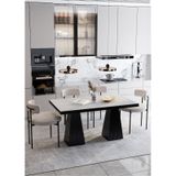Avvio Pietro Lake Mdf Ayak Teddy Sandalye 80x120 Yemek Masası Mutfak Masası 4 Kişilik Masa Sandalye Takım DÜZ BEYAZ