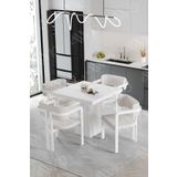 Avvio Sofia Lake Mdf Ayak Tokyo Demonte Sandalye 80X80 Yemek Masası Mutfak Masası 4 Kişilik