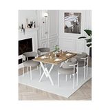 Avvio Trend Beyaz Teddy Sandalye 80x120 Yemek Masası Mutfak Masası 4 Kişilik Masa Sandalye Takımı AKÇA