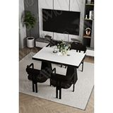 Avvio Veroni Lake Mdf Ayak Tokyo Demonte Sandalye 80x120 Yemek Masası Mutfak Masası 4 Kişilik BEYAZ