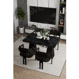 Avvio Veroni Lake Mdf Ayak Tokyo Demonte Sandalye 80X120 Yemek Masası Mutfak Masası 4 Kişilik