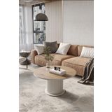 Avvio Woven Lake Mdf Ayak Modern Yuvarlak Orta Sehpa 70 Cm