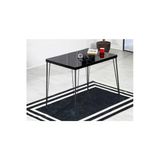 Avvio Zen Yemek Masası Takımı-Mutfak Masası Takımı-Siyah Mermer 60X90 Oval Kenar