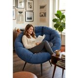 AVYNA Arvıon™ Exclusive Lounge Tekli Koltuk Berjer | Premium Tv & Dinlenme Koltuğu | Yastıklı & Minderli - Lacivert
